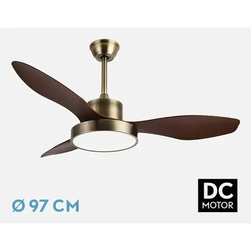 Fabrilamp 128599336 ventilador Oro, Roble