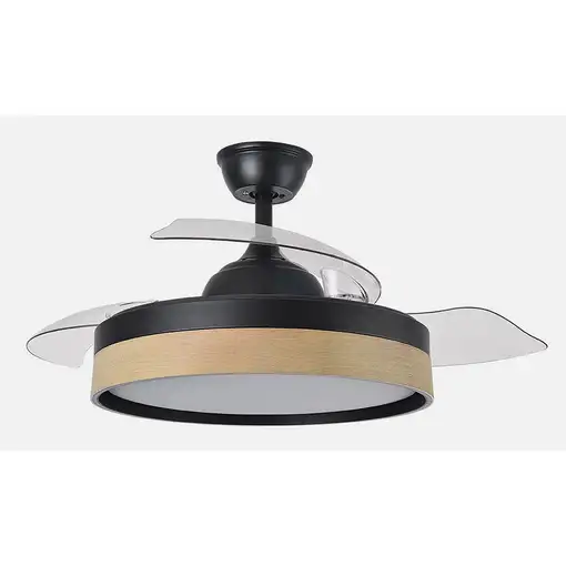 Fabrilamp 207091388 ventilador Haya, Negro