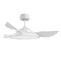 Ventilador DC Sierra blanco LED 40W, 3 aspas y mando a distancia