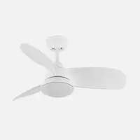 Ventilador DC Átomo blanco, LED 24W, 3 aspas y 6 velocidades