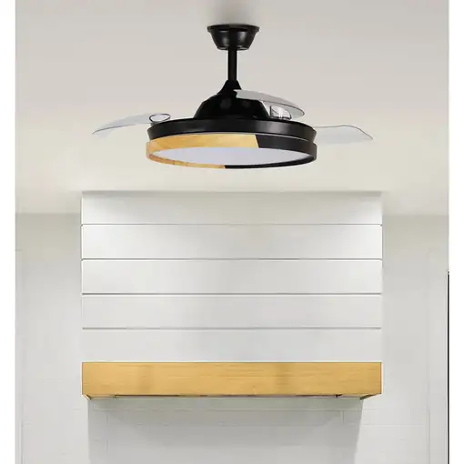 Fabrilamp 214491388 ventilador Haya, Negro