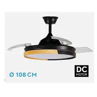 Fabrilamp 214491388 ventilador Haya, Negro