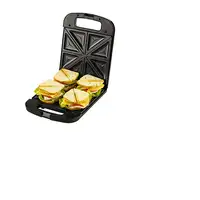 Adler AD 3055 sandwichera 2000 W Negro, Plata