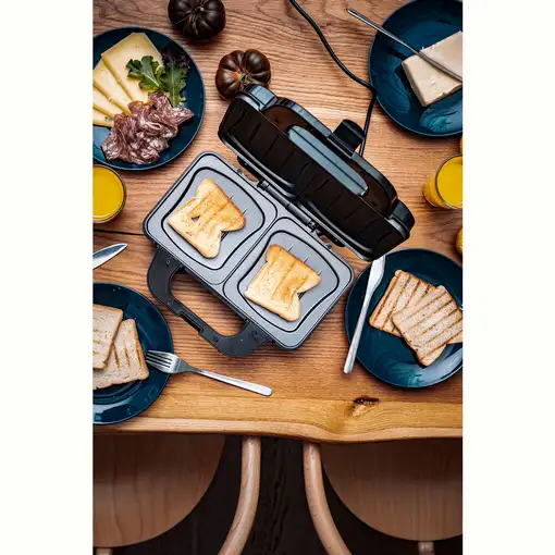Sandwichera, 2 Sandwiches XL, Placas Antiadherentes, Termostato, CR3054, Camry