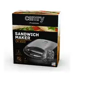 Sandwichera, 4 Sandwiches XXL, Placas Antiadherentes, CR 3023, Camry
