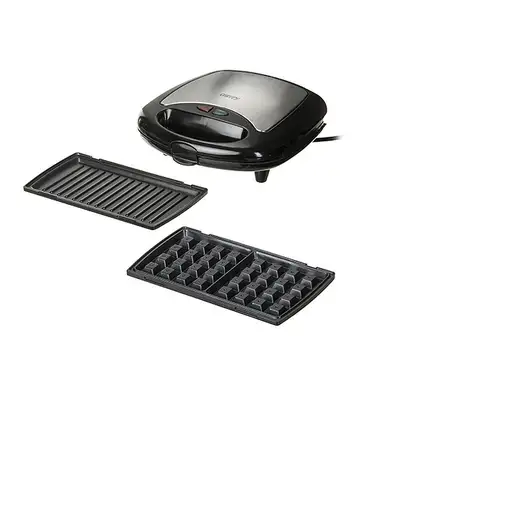 Sandwichera 3 en 1,Placas Intercambiables,Sandwich Tostadora,Gofrera CR3024, Camry