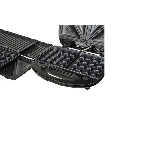 Sandwichera 3 en 1,Placas Intercambiables,Sandwich Tostadora,Gofrera CR3024, Camry