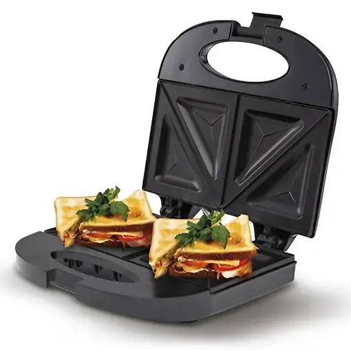 Sandwichera 2 Sandwiches, Placas Antiadherentes, Tostado Perfecto, MS3080, Mesko