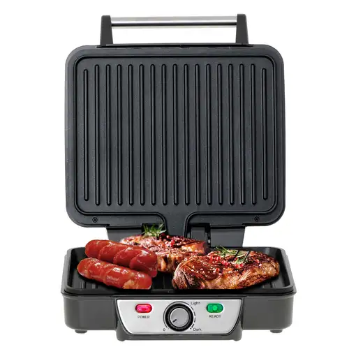 Parrilla Eléctrica, Plancha Cocina Doble, Contact Grill Apertura 180º ,MeskoMS3050