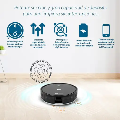 Grunkel robot aspirador i-Dancereasy 2100pa succión y 2400mAh batería
