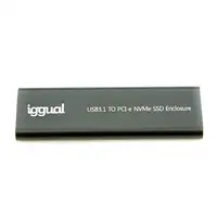 iggual Caja externa USB-C 3.1 SSD M.2 NVMe y SATA