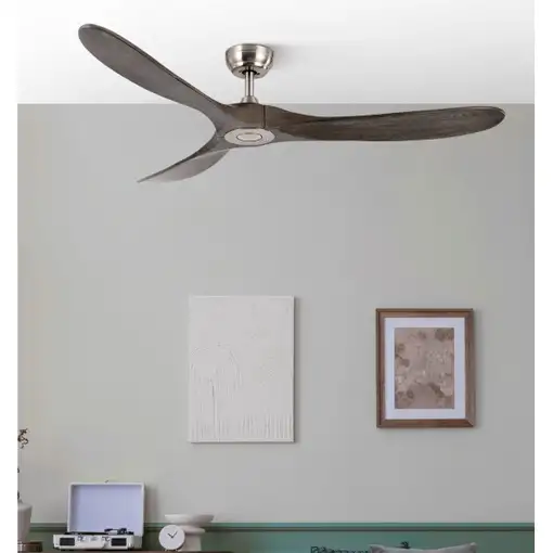 Ventilador DC Marin níquel 3 aspas sin luz