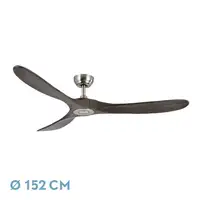 Ventilador DC Marin níquel 3 aspas sin luz