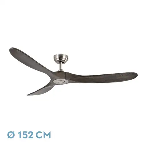 Ventilador DC Marin níquel 3 aspas sin luz