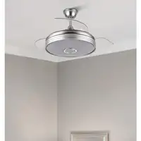Ventilador DC Matanuska níquel 3 aspas LED 3 colores BT