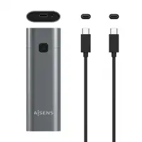 AISENS Caja Externa M.2 (NGFF) ASM2-021GR NVMe a USB3.2 GEN2, Gris