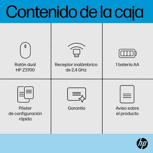 HP Ratón dual Z3700 plata
