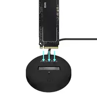 AISENS USB-C Dock M.2 (NGFF) ASUC-M2D013-BK SATA/NVMe A USB3.1 Gen2, Negra
