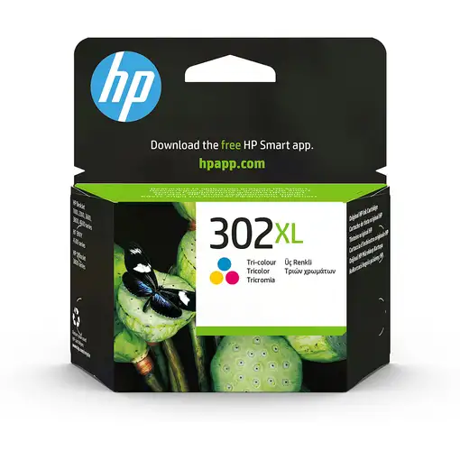 HP Cartucho de tinta original 302XL de alta capacidad tricolor