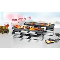 Rommelsbacher RC 1600 parrilla de interior 8 personas(s) 795 W Negro, Plata