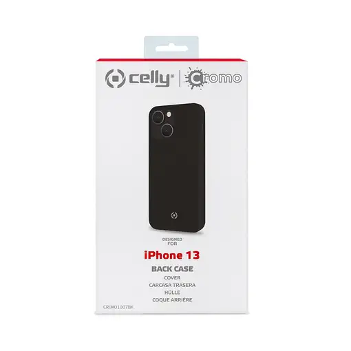 Celly Cromo funda para teléfono móvil 15,5 cm (6.1\) Negro