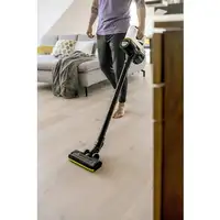 Kärcher VC 4 Aspiradora escoba 2 en 1 Batería Secar HEPA Sin bolsa Negro, Amarillo