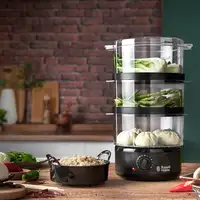 Russell Hobbs 26530-56 vaporizador 3 cesta(s) Independiente 400 W Negro, Translúci