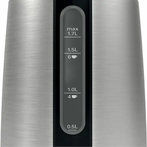 Bosch TWK3P420 tetera eléctrica 1,7 L 2400 W Negro, Acero inoxidable
