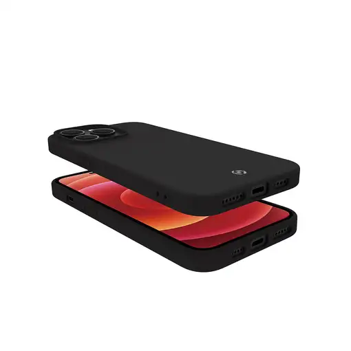Celly Cromo funda para teléfono móvil 17 cm (6.7\) Negro