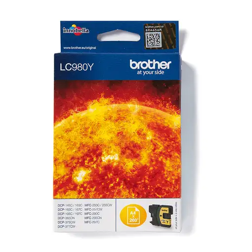 Brother LC980Y cartucho de tinta 1 pieza(s) Original Amarillo