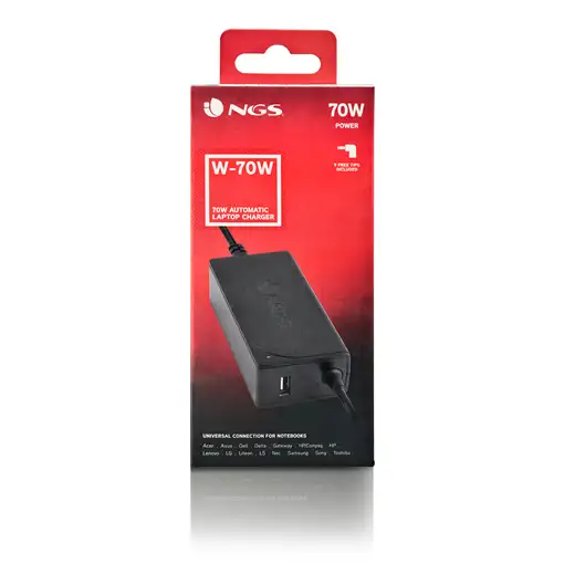 NGS W-70W adaptador e inversor de corriente Interior Negro