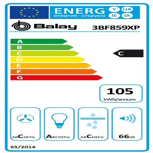 Balay 3BF859XP campana Telescópica o extraplana Acero inoxidable 790 m³/h