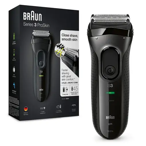 Braun Series 3 3020 Máquina de afeitar de láminas Recortadora Negro