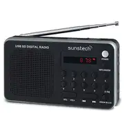 Sunstech Portable digital AM/FM radio silver Portátil Analógica Negro, Plata