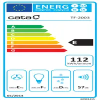CATA TF 2003 DURALUM 60 Semintegrada (extraíble) Acero inoxidable 340 m³/h