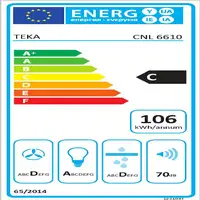 Teka CNL 6610 Semintegrada (extraíble) Acero inoxidable 694 m³/h