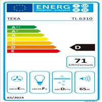 Teka TL 6310 Semintegrada (extraíble) Negro 332 m³/h