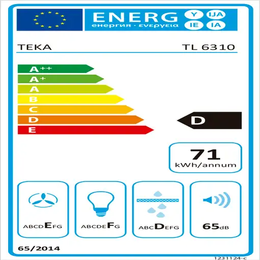 Teka TL 6310 Semintegrada (extraíble) Negro 332 m³/h