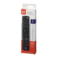 One For All Basic Contour 8 mando a distancia IR inalámbrico TV, Receptor de telev