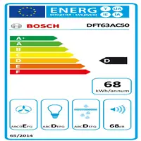 Bosch Serie 4 DFT63AC50 campana Semintegrada (extraíble) Plata 360 m³/h