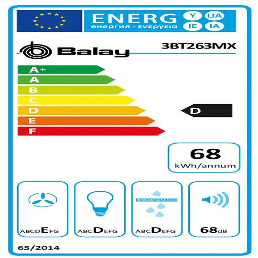 Balay 3BT263MX campana Semintegrada (extraíble) Acero inoxidable 360 m³/h