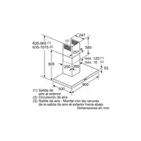 Balay 3BC097EX campana De pared Acero inoxidable 720 m³/h