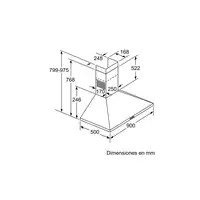Balay 3BC696MB campana De pared Blanco 600 m³/h