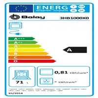 Balay 3HB1000X0 horno 71 L Negro, Acero inoxidable
