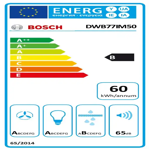 Bosch Serie 4 DWB77IM50 campana De pared Acero inoxidable 710 m³/h