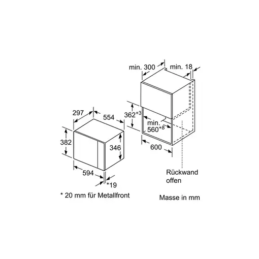Bosch BFL520MS0 microondas Negro, Acero inoxidable Microondas combinado Integrado