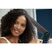 Rowenta Power Straight CF5820 Cepillo alisador Caliente Negro, Verde 1,8 m