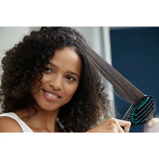 Rowenta Power Straight CF5820 Cepillo alisador Caliente Negro, Verde 1,8 m