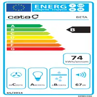 CATA BETA 600 De techo Acero inoxidable 780 m³/h