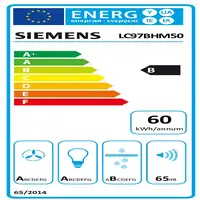 Siemens iQ300 LC97BHM50 campana De pared Acero inoxidable B 710 m³/h